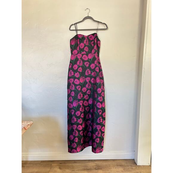 Lulus floral jacquard Maxi Dress - Picture 2 of 3